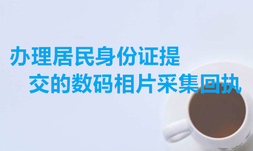 办理居民身份证提交的数码相片采集回执