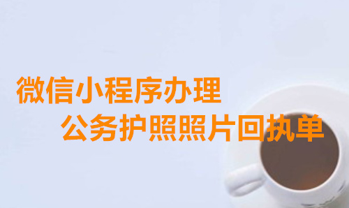 微信小程序办理公务护照照片回执单